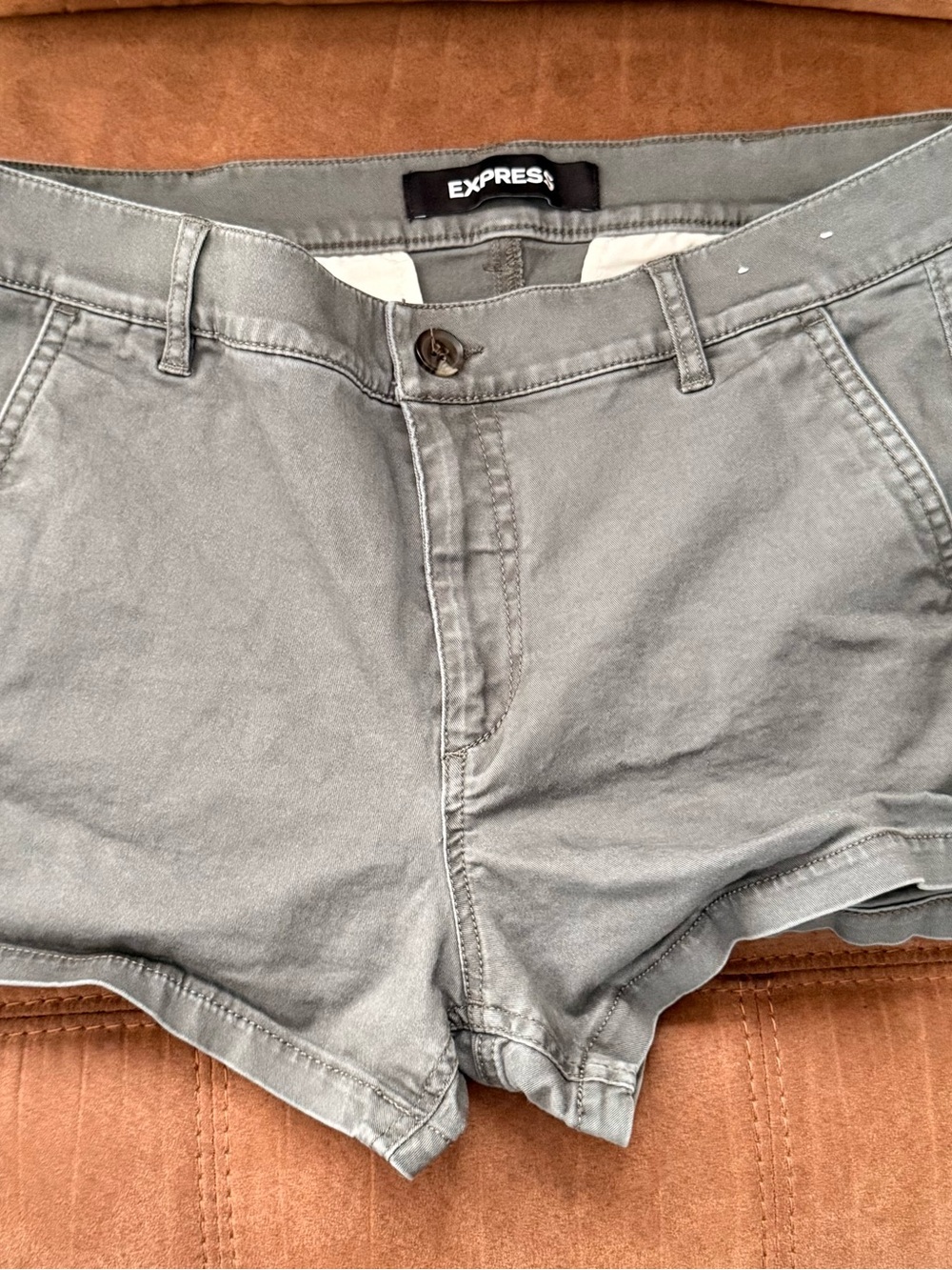 Express Women's Olive Green Cotton Shorts